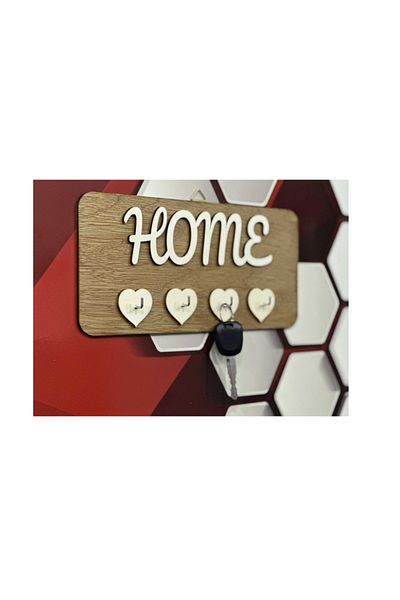 OEM Wooden key holder "Home" 29x14 cm