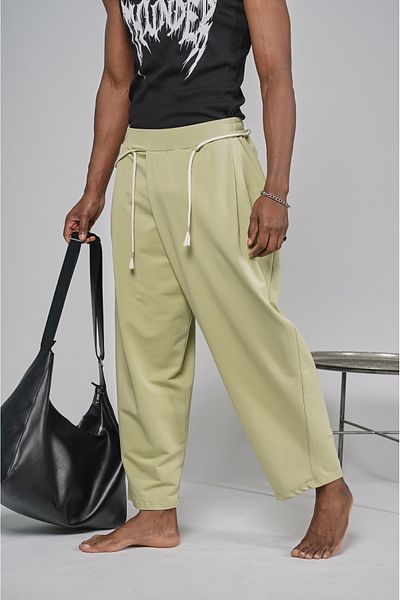 Butik Elastic Waist Lace up Baggy Trousers