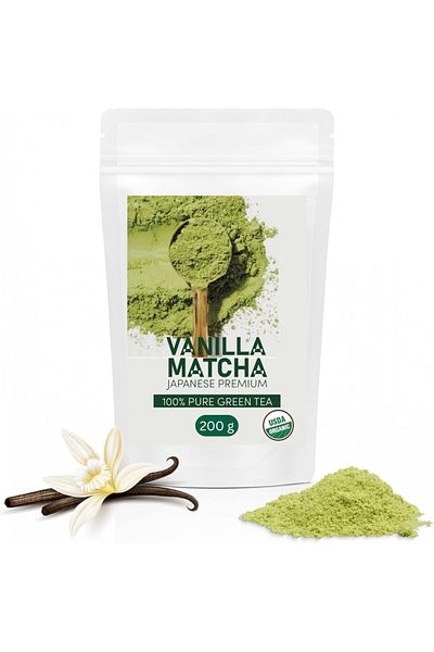 Matcha Premium Japanese Matcha Japanese Premium Pure Green Tea - 200 Grams, Vanilla