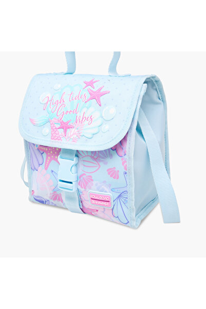 Roll Road Printed Lunch Bag with Buckle Closure