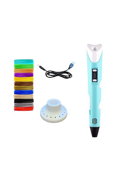 OEM 3D Pen for kids, Digital Display, PLA, 1.75mm, Heat Resistant, Adjustable Temperature, Blue