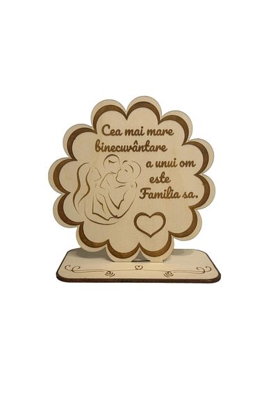 OEM FAMILY gift plaque with engraved message 20x20 cm