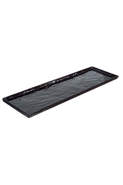 Raki Rectangular melamine serving tray RAKI BLACK 16.3x53x1cm
