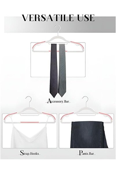 Generic Red Dot Gift® 10-Pack Plastic Clothes Hangers, Ultra Thin Non Slip Clothes Hanger Space Saving Coat