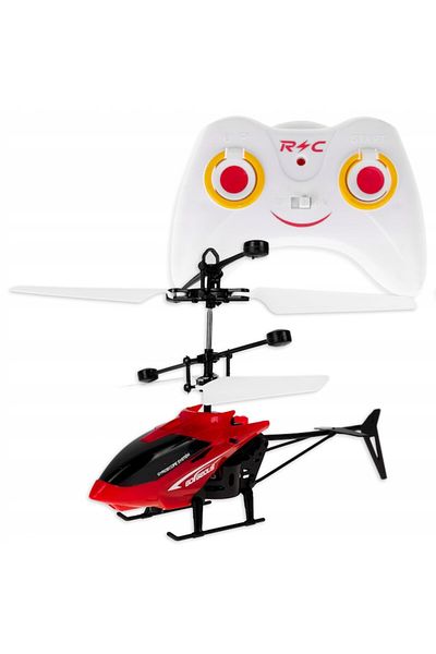 OEM Remote-Controlled Helicopter with LED, USB, Ages 14+, Red