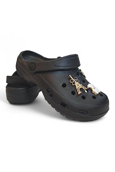 Fiyra 3009 Black Crks Stone Pool Beach Daily Slippers