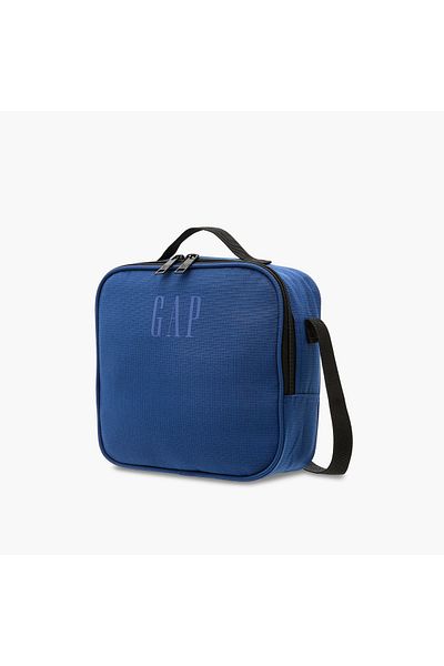 GAP Solid Lunch Bag with Adjustable Strap and Zip Closure