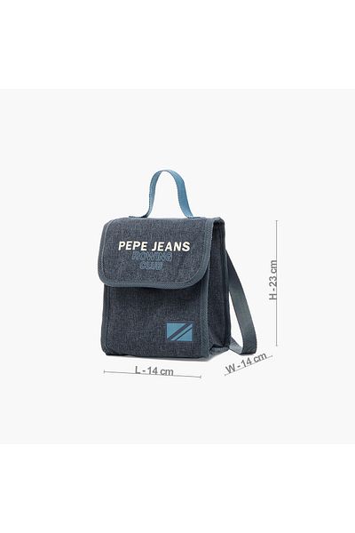 Pepe Jeans Logo Print Lunch Bag with Grab Handle
