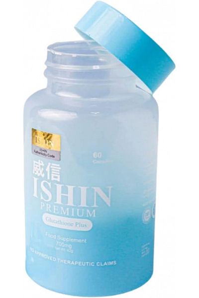 ishin Premium Glutathione + L-Cystine Whitening Capsule 700 Mg - 60 Capsules