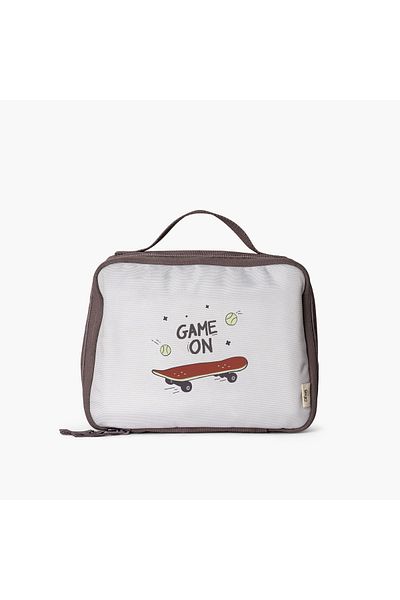 Citron Printed Insulated Lunch Bag with Handle and Zip Closure