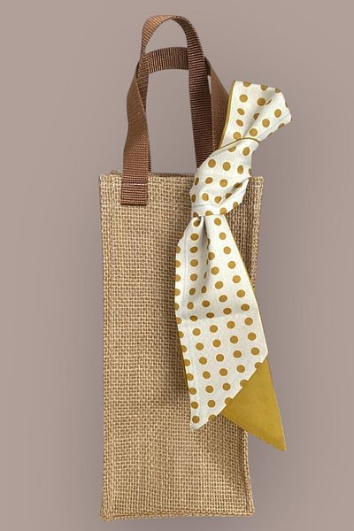 Uretti - Petek 7523 7312 Jute Fabric Wine / Bottle Carrying Handbag