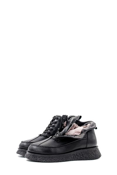 Ayakkabıhane Fur Inside Genuine Leather Black Women's Thick Heeled Boots Ah082171126167247