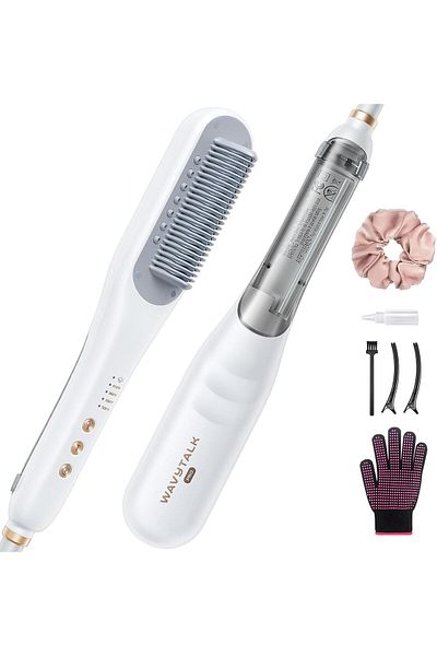 Generic Wavytalk Pro Steam Straightener Brush, Steamline Pro 3 in 1 Straightening Brush, Steam Reduces Damag