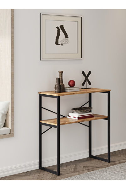 mebars Özgen Dresuar, Kahve Köşesi, Raflı Metal Konsol - Atlantik Çam