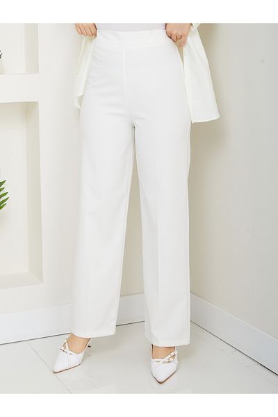 Moda İncir ELASTIC WAIST WIDE LEGS PANTS