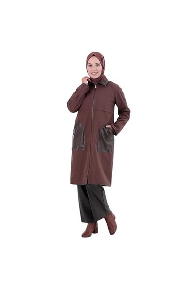 Armine Front Zipper Pocket Coat 23KT502