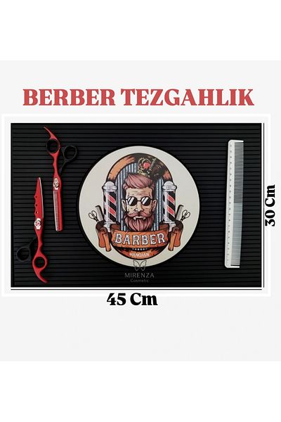 mirenza cosmetic Counter Top Non-Slip Silicone Mat for Hairdressers and Barbers - Heat-Resistant Stylish Countertop Pad