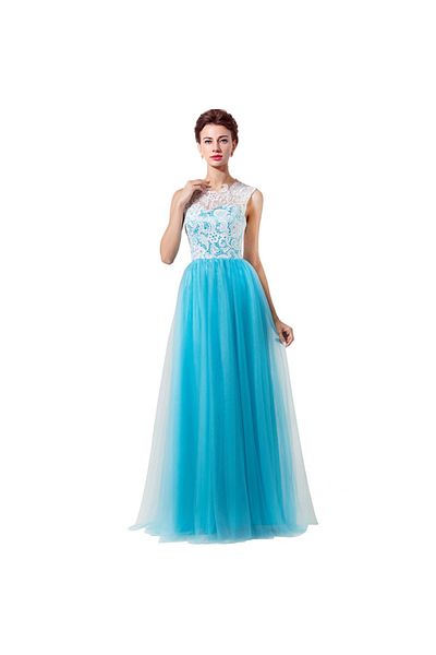 OEM Rochie Belle din organza bleumarin