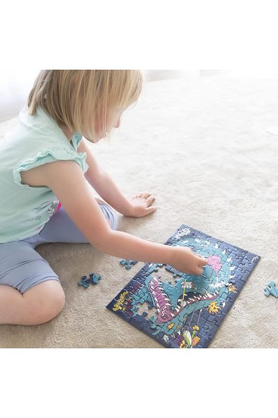 OEM Children's puzzle Dentropia, dragon model, 18.3 x 11.5 cm, 70 pieces, plastic, multicolor