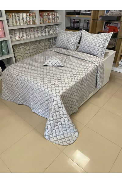 Sudemhome Luxury Bedspread Set with Chenille Embroidery - 250X250 cm |   4 Pieces