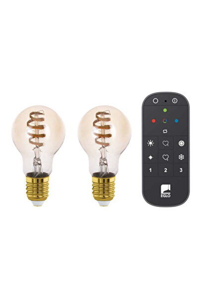 Eglo 110312 E27-Led-A60 Ampul 2X4,9W Amber 2200-6500K 360 Lümen 2’Li Paket