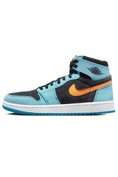 Nike Air Jordan 1 Zoom Air Cmft 2 Leather Unisex Sneaker Genuine Leather Unisex Casual Sports Shoes Blue