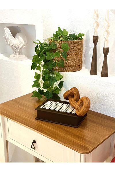 DEKORMED Hazeran Detailed Design Wooden Book Box - Decorative Box