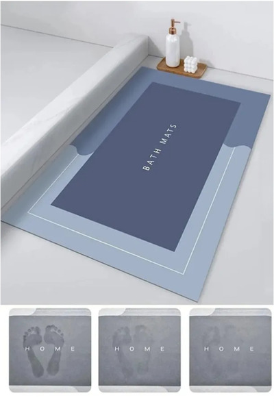 TUMU LIFE سجادة حمام ماجيك ماصة للماء، مقاومة للانزلاق، مربعة 3.5 مم 40x60