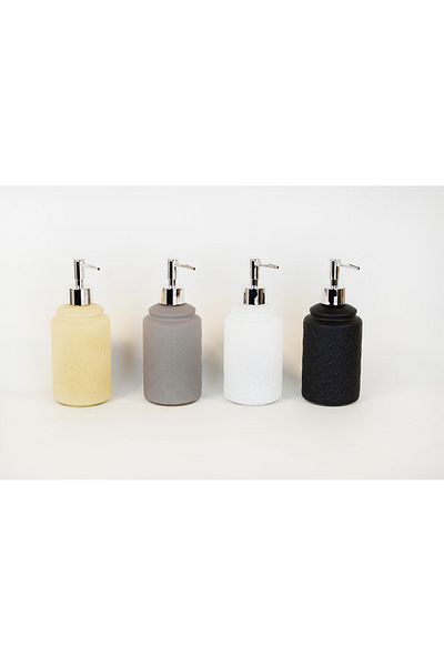 MD MİMOZA DEKOR 450 ml Countertop Glass Lara Bathroom Kitchen Liquid Soap Dispenser