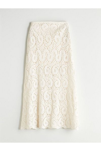 LC Waikiki New Season Waist Zipper Lace Skirt - S5Rb07Z8