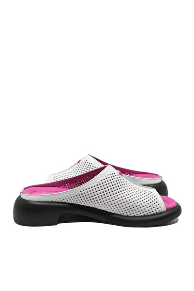 Dogati Saboți de damă Dogati din piele perforată albă