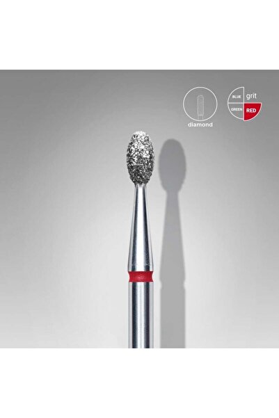 STALEKS Elmas Zeytin Freze EXPERT ,Kırmızı, Çap 2,5 mm, Çalışma Kısmı 5 mm