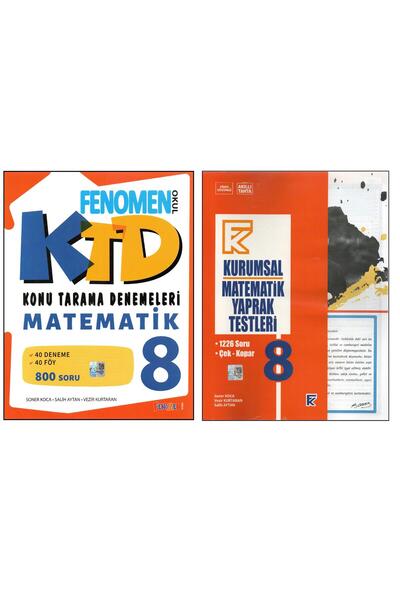 Fenomen Yayıncılık FENOMEN 8.SINIF MATEMATİK KONU TARAMA DENEMELERİ+KURMAY KU...