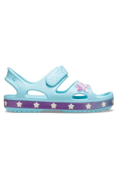 Crocs Sandale Crocs Fun Lab Unicorn Charm Sandal 19-20 EU - C4 US Albastru deschis - Ice Blue