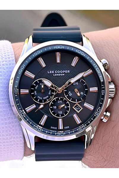 Lee Cooper Silikon Kordon İç Fonksiyonları Aktif 5 Atm Suya Dayanıklı Erkek Kol Saati ELC.08170.366