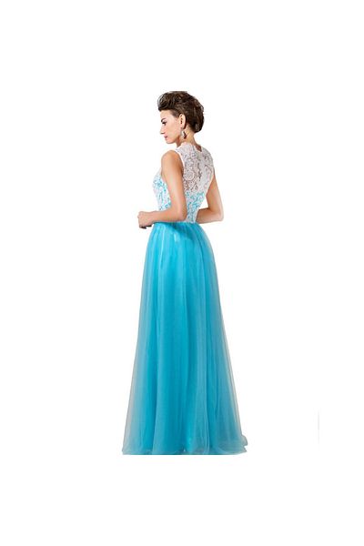 OEM Rochie Belle din organza bleumarin