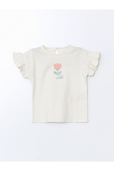 LC Waikiki Lcw Baby Organic Fabric Floral Baby Girl T-Shirt and Leggings 2-Pack