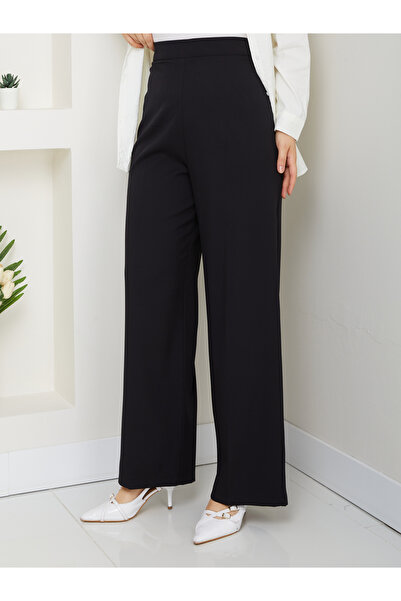 Moda İncir ELASTIC WAIST WIDE LEGS PANTS