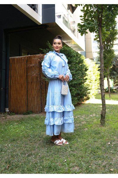 Dadali Set with Ruffle Skirt Baby Blue