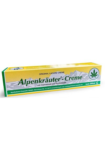Herbamedicus Cremă cu ierburi alpine, ulei de canabis și gheara diavolului, 200 ml