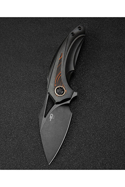 Bestech Knives BESTECH NUKE BT2107E Titanyum+Siyah Turuncu G10 Sap M390 Çakı