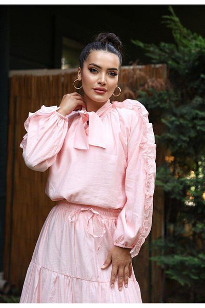 Dadali Dadali Ruffle Skirt Suit Powder