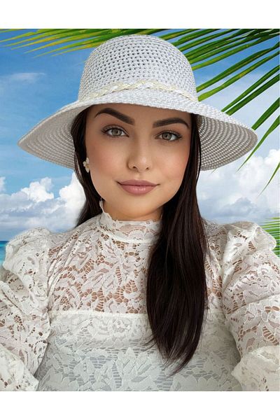 Confortino Sun hat with medium round brim and drawstring in 2 colors - ONE SIZE, ADJUSTABLE