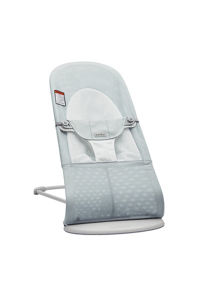 BabyBjörn Baby Bjorn Balance Soft Mesh Baby Rocker, Silver/White