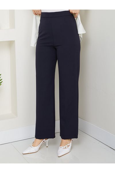 Moda İncir ELASTIC WAIST WIDE LEGS PANTS