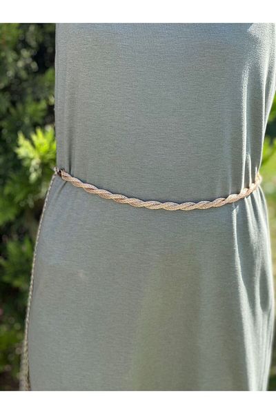 Gönülden Tasarım Golden Yellow Auger Women's Belt 120 cm