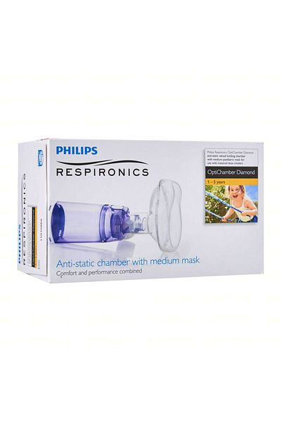 Philips Respironics Optichamber Diamond inhalation chamber, Philips Respironics, with mask 1-5 years