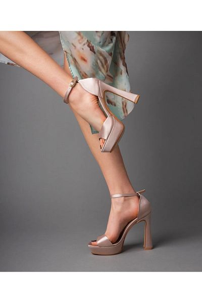 Felisya Butik Single Strap Platform High Heeled Evening Dress Shoes 13Cm-Feli̇syabuti̇k