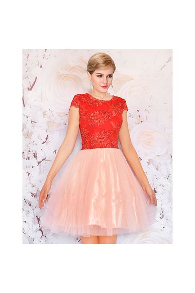 OEM Kara dress with red embroidery