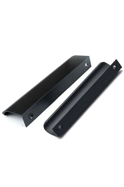 LUXXO Maner mobila negru mat Alper 120 mm (12cm), din aluminiu, suruburi pentru montaj incluse